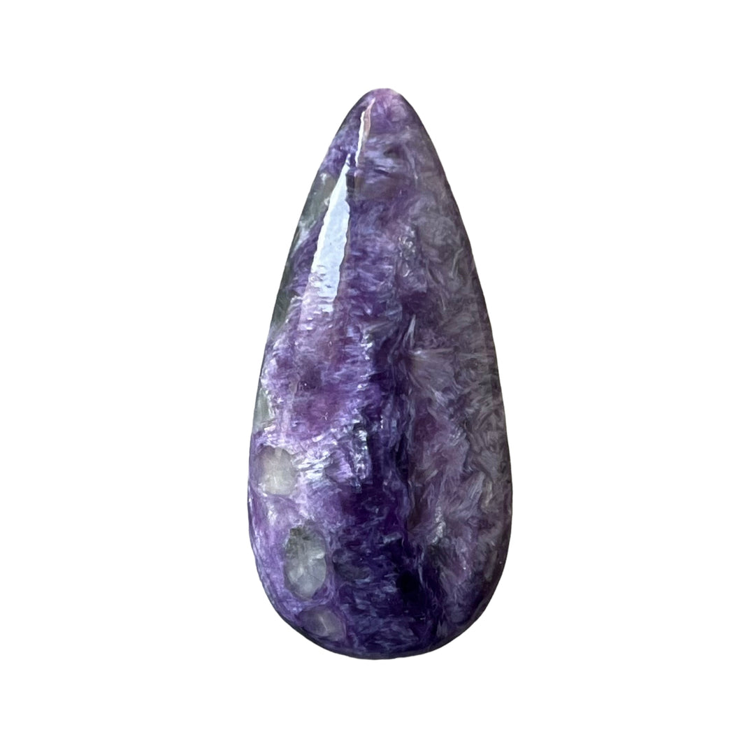 Charoite, CHR051, cabochon cut, 40x19x6 mm