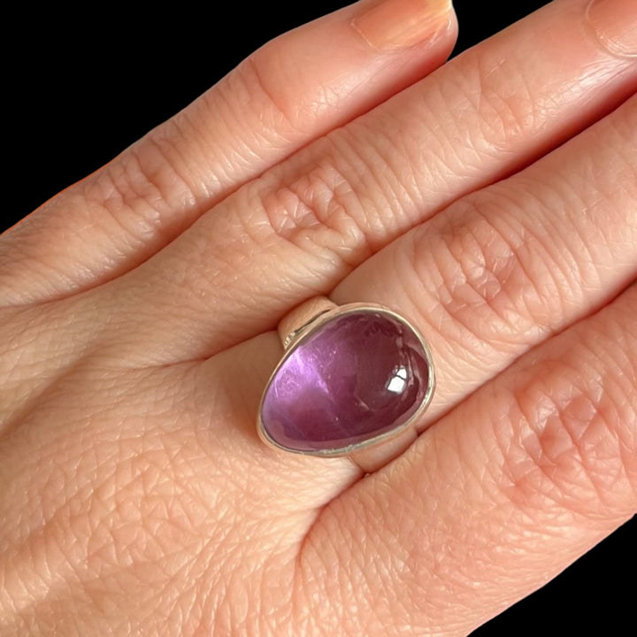 Silberner Amethystring – Größe 52 – BS068