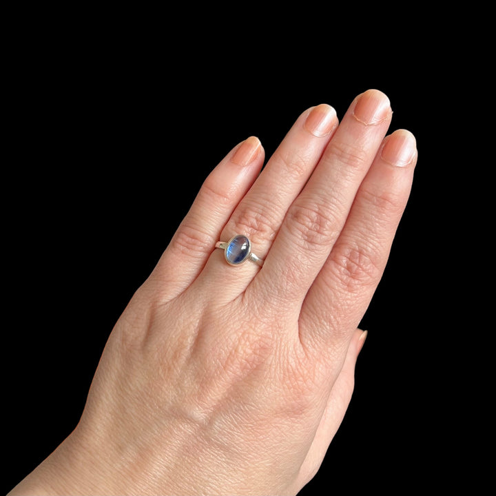 Silver ring with kyanite - size 52 - BS027