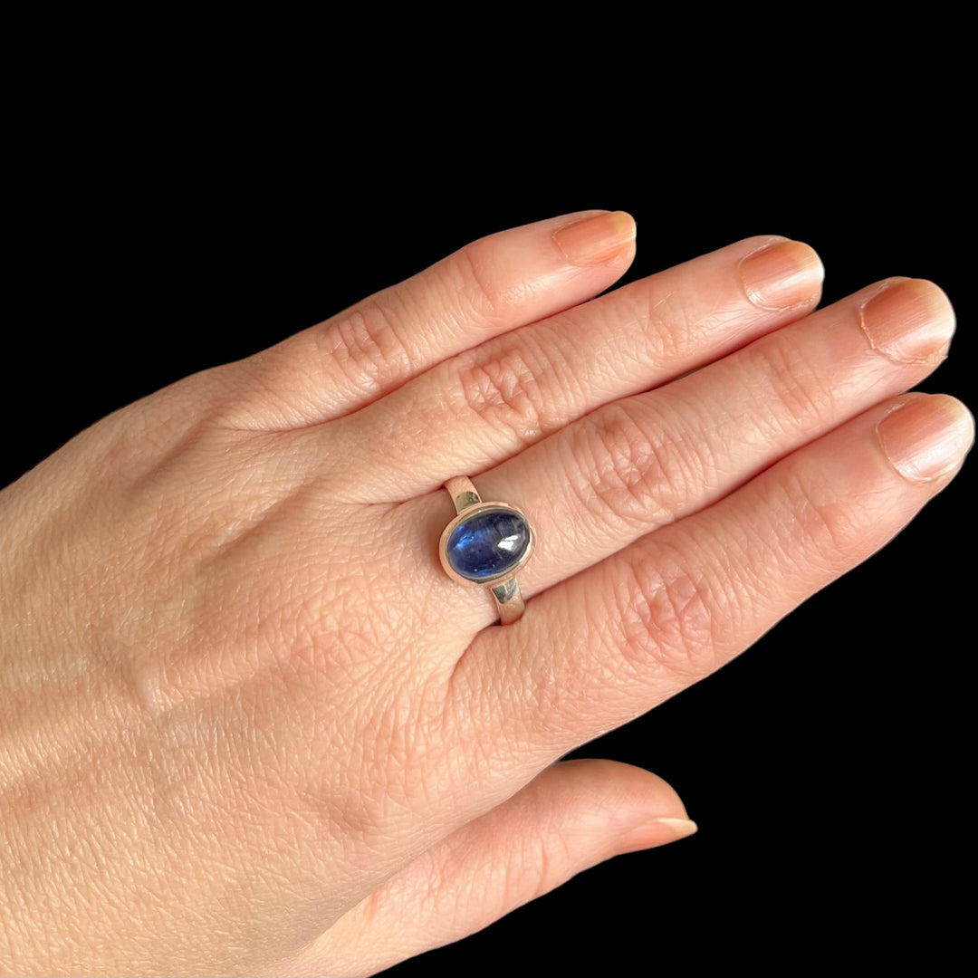 Silver ring with kyanite BS026
