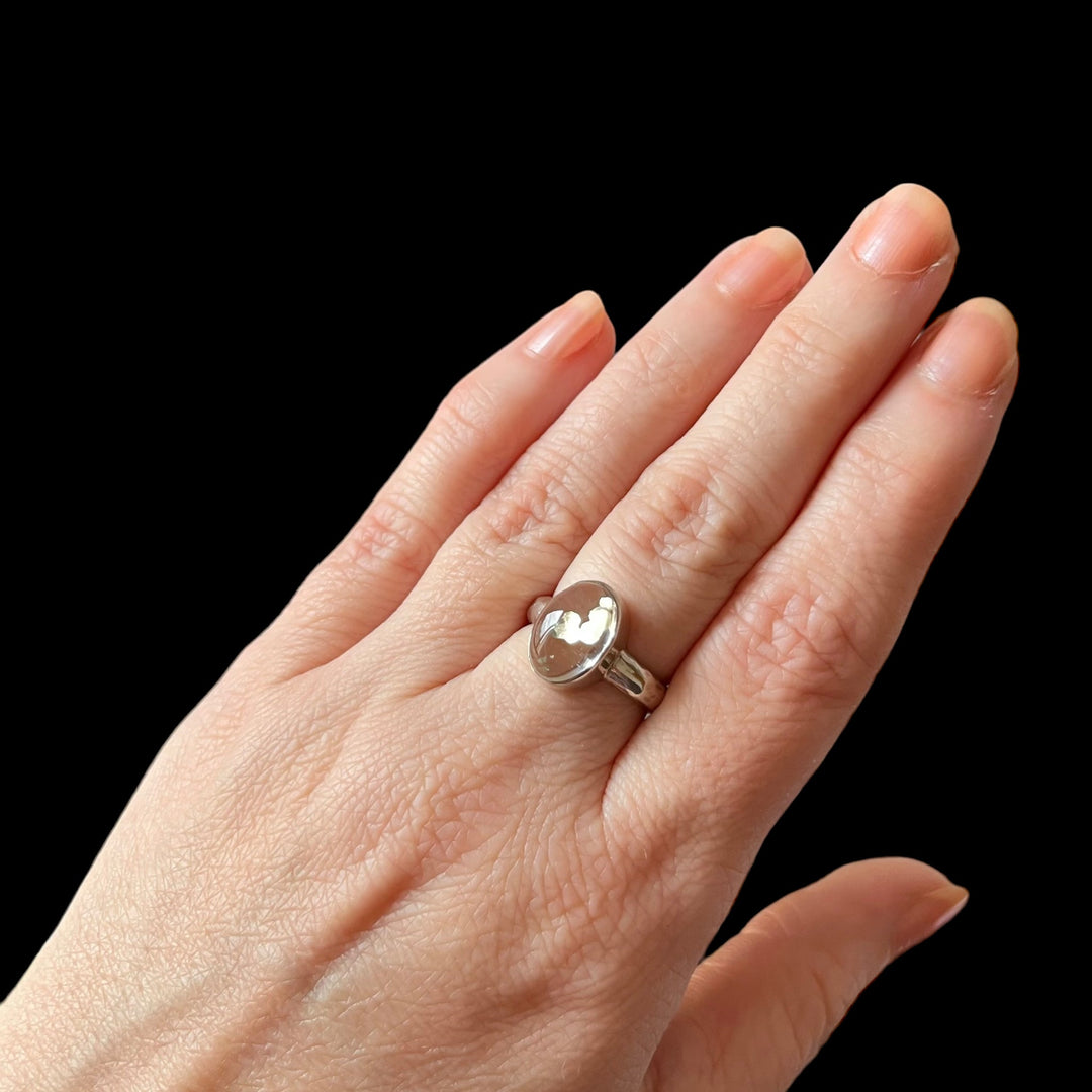 Silberring mit Pyritquarz - Größe 52 - BS002