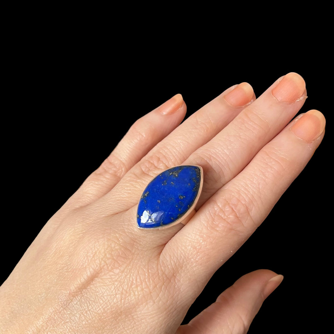 Silberring mit Lapislazuli - Größe 54 - BS020
