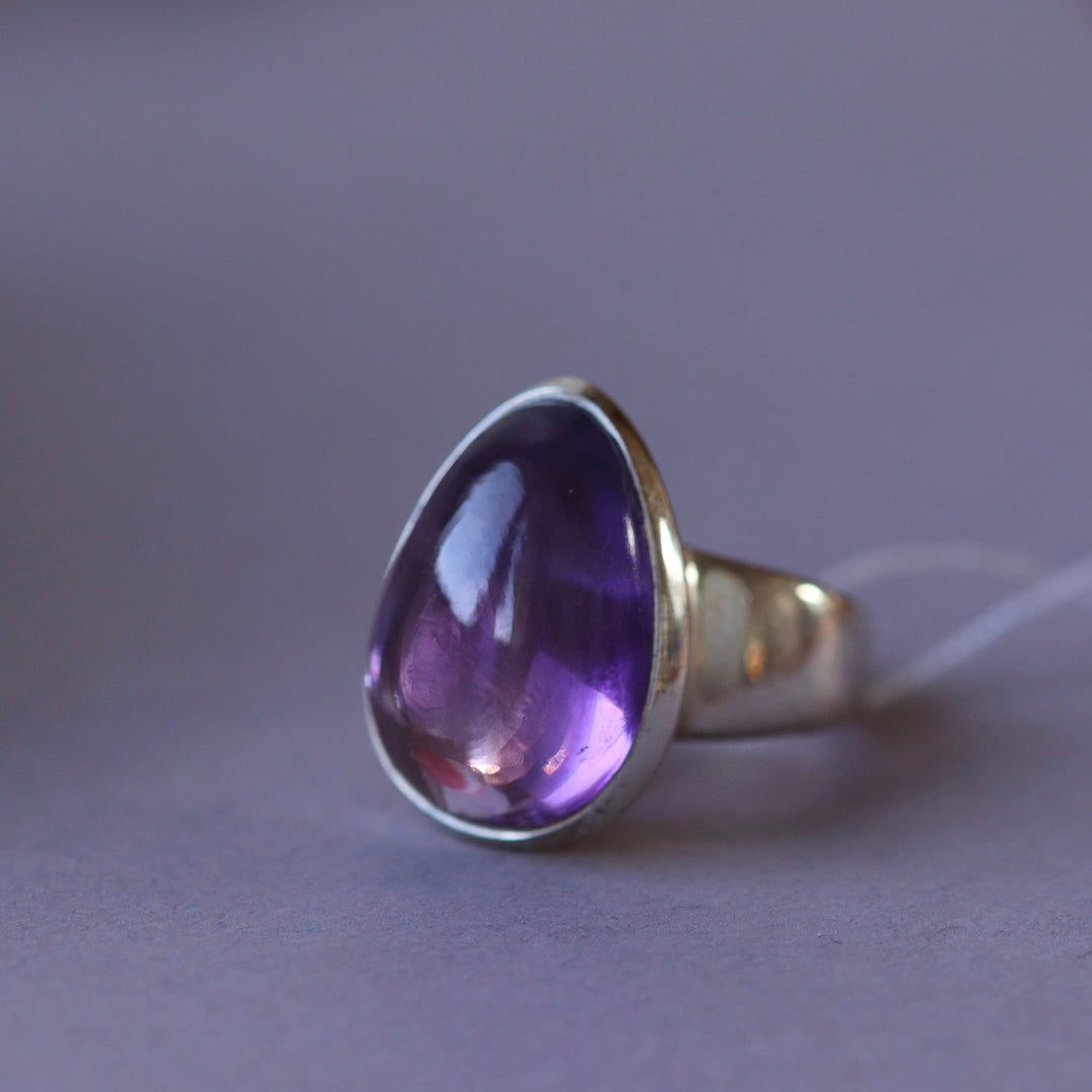 Silberner Amethystring – Größe 52 – BS068