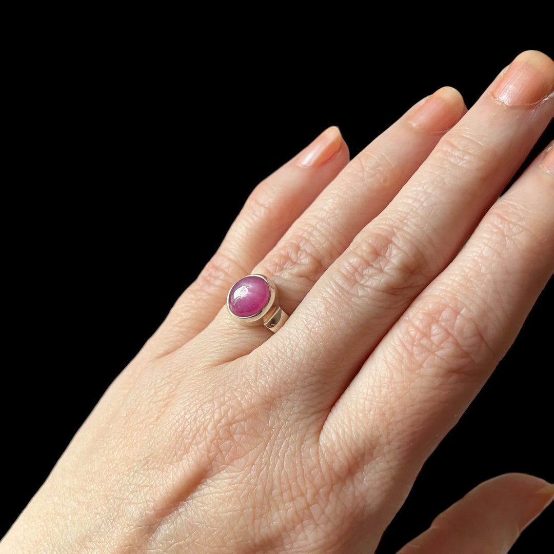 Silberring mit Rubin - Größe 52 - BS047