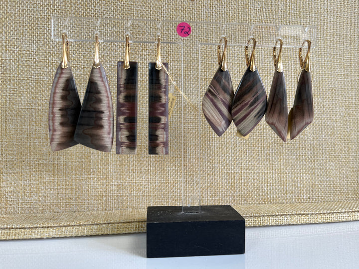 Ohrringe mit Natursteinen (Jaspis) aus Silber