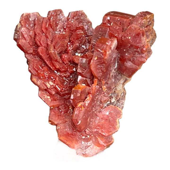 Vanadinite maclée rouge brun du Maroc
