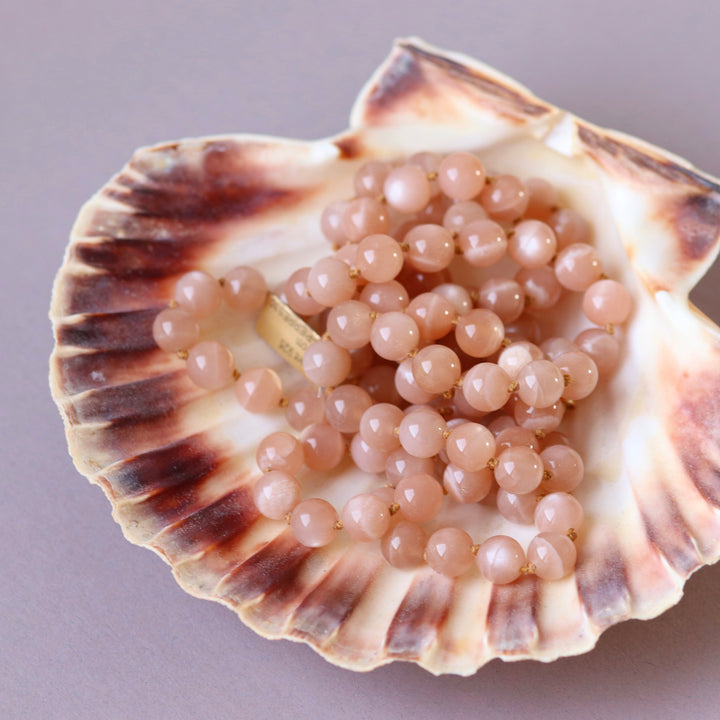 Collier MALA en pierre de lune et Pendentif en labradorite