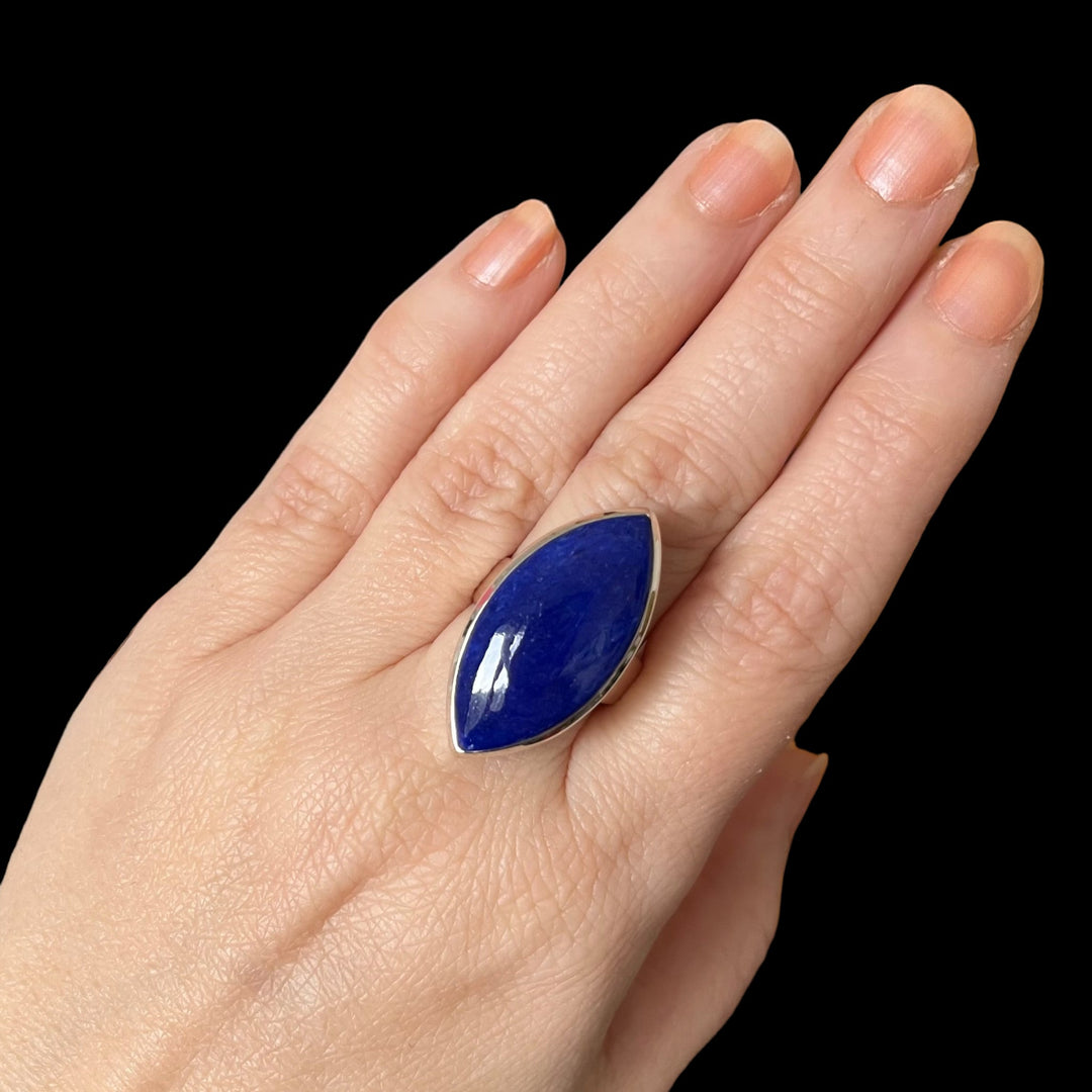Silver ring with lapis lazuli - size 57 - BS021
