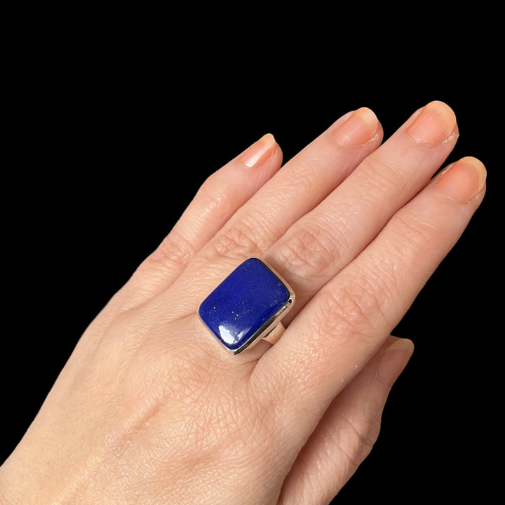 Silberring mit Lapislazuli - Größe 56 - BS022