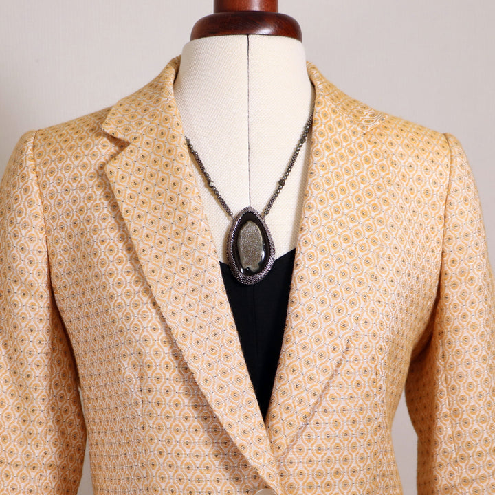 Necklace with pyritized ammonite