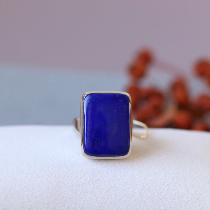 Silberring mit Lapislazuli - Größe 56 - BS022