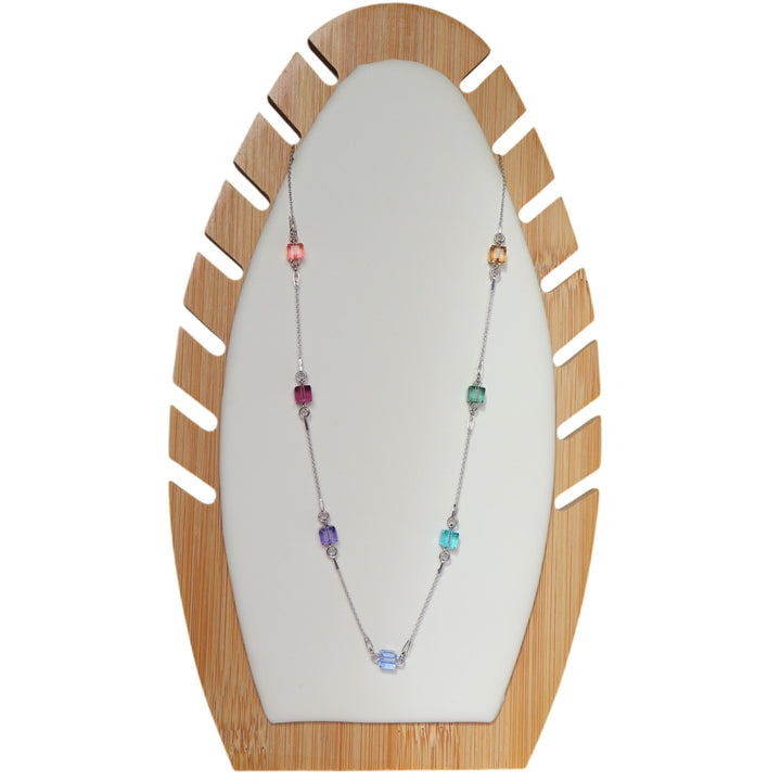 Collier avec cristaux Swarovski, argent rhodié, cristal, CANDICE