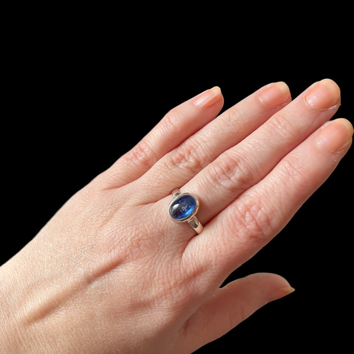 Silver ring with kyanite BS026