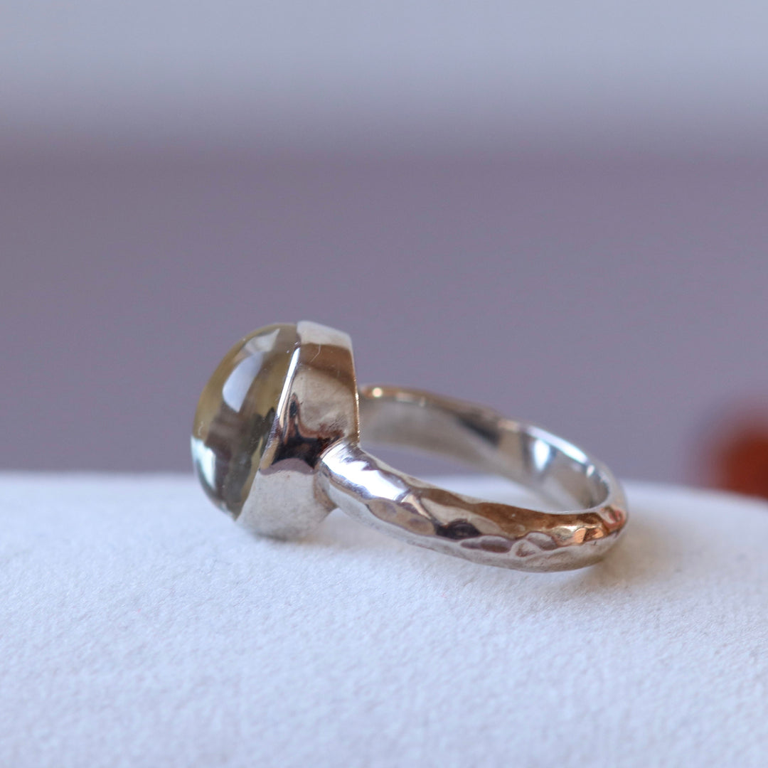 Silberring mit Pyritquarz - Größe 52 - BS002