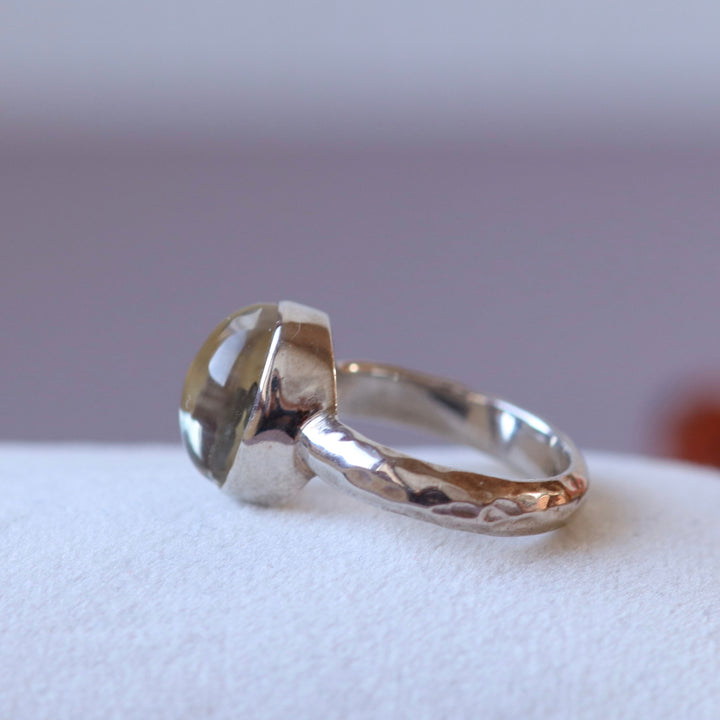 Silberring mit Pyritquarz - Größe 52 - BS002