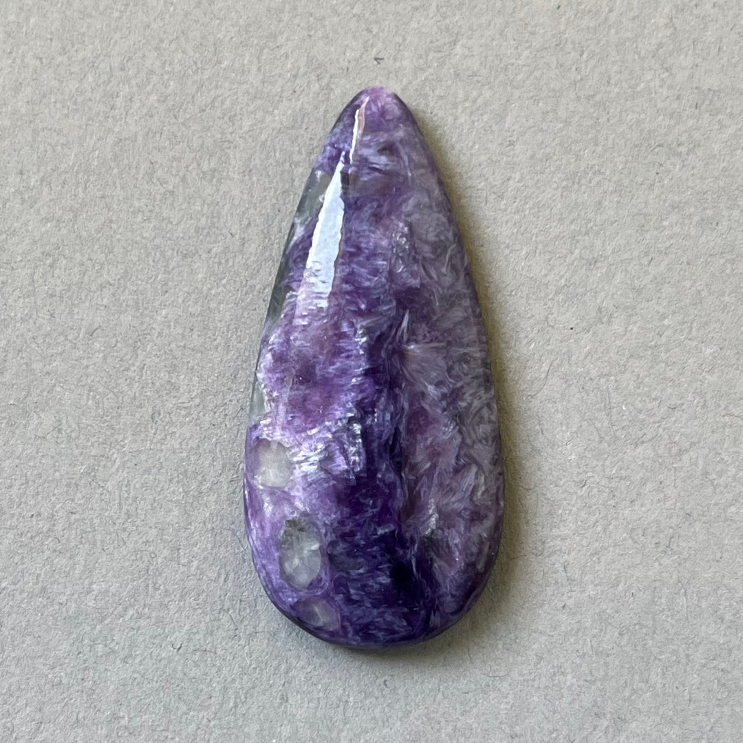Charoite, CHR088, cabochon cut, 36x20x6 mm