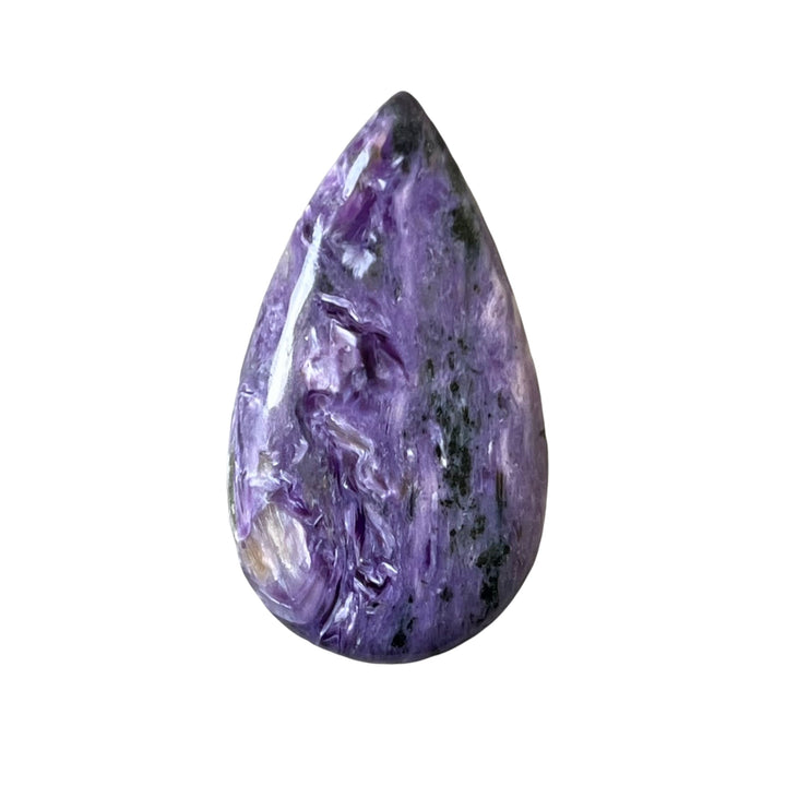 Charoite, CHR088, cabochon cut, 36x20x6 mm