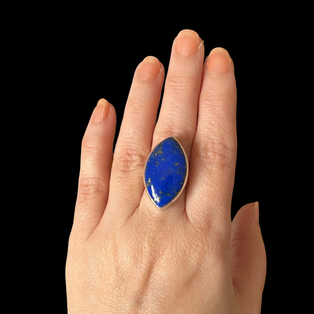 Silberring mit Lapislazuli - Größe 54 - BS020