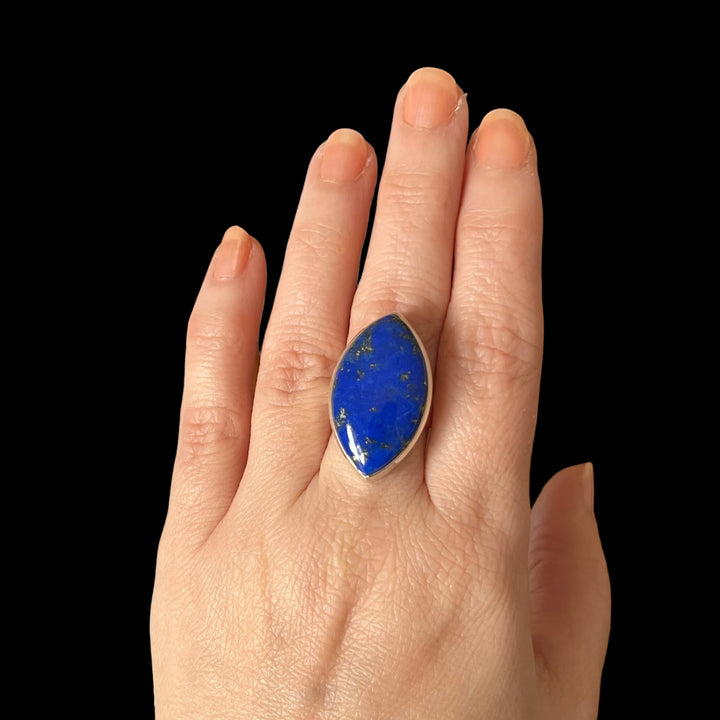 Silberring mit Lapislazuli - Größe 54 - BS020