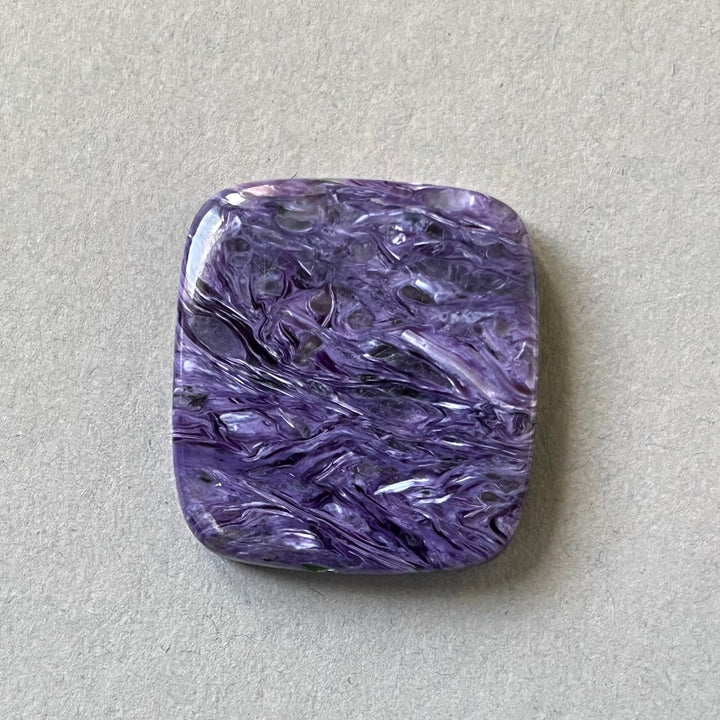 Charoite, CHR070, cabochon cut, 29x31x6 mm