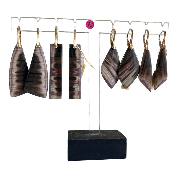 Ohrringe mit Natursteinen (Jaspis) aus Silber