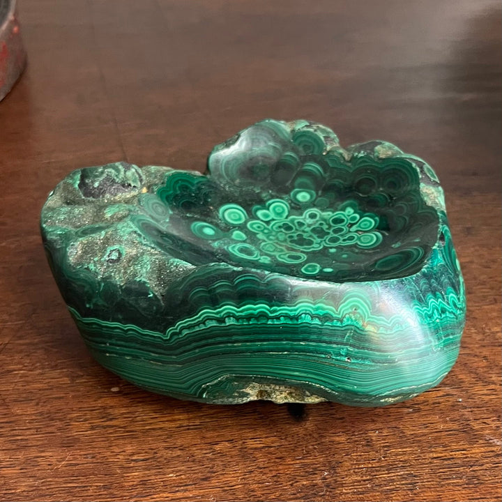 Vintage malachite ashtray – 1980s