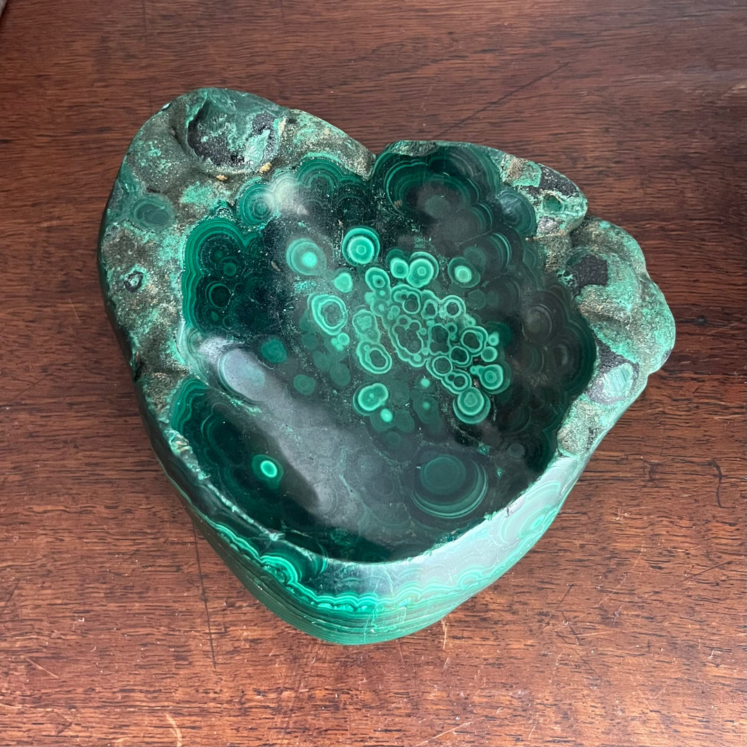 Vintage malachite ashtray – 1980s