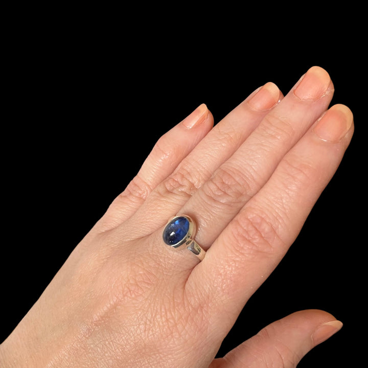 Silver ring with kyanite BS026