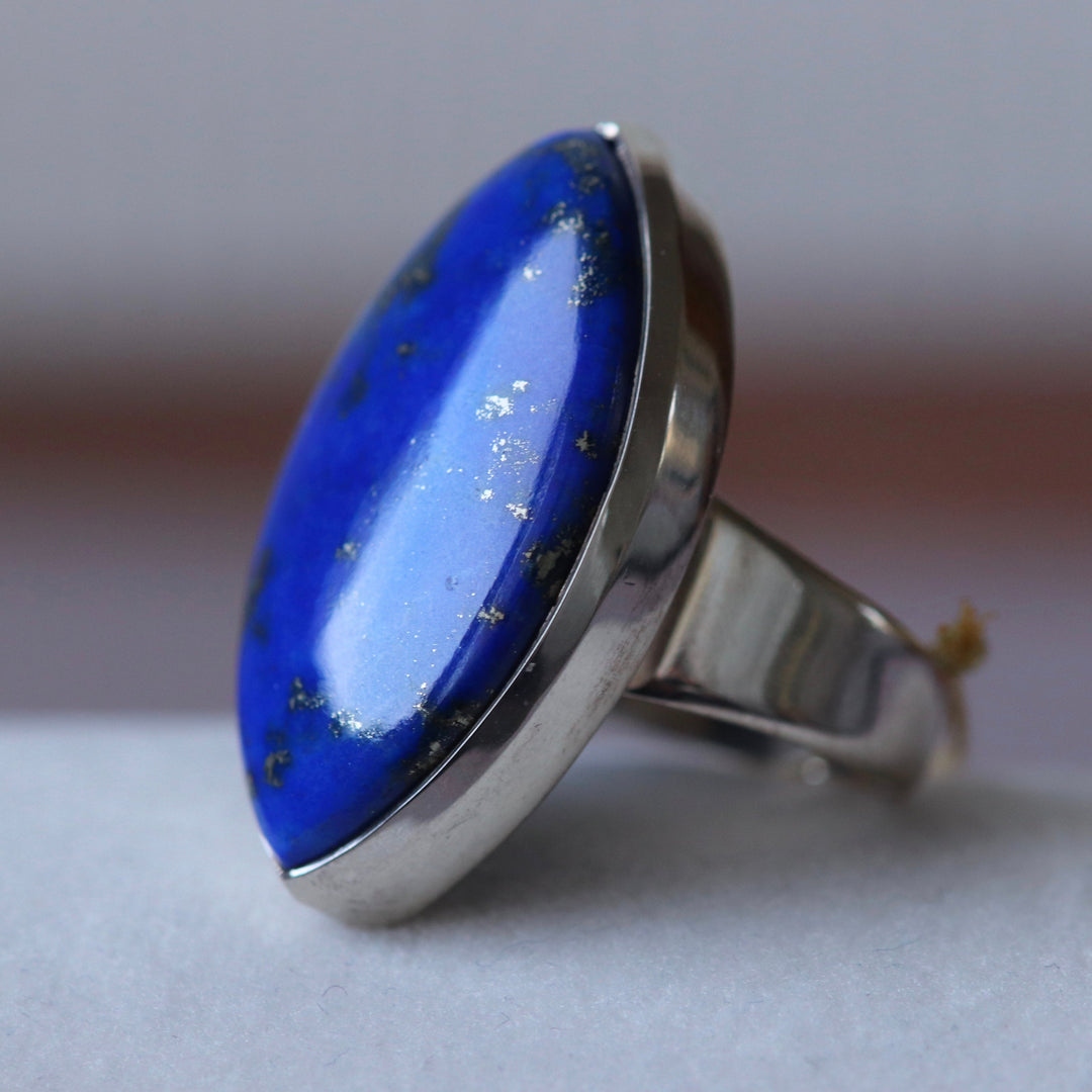 Silberring mit Lapislazuli - Größe 54 - BS020