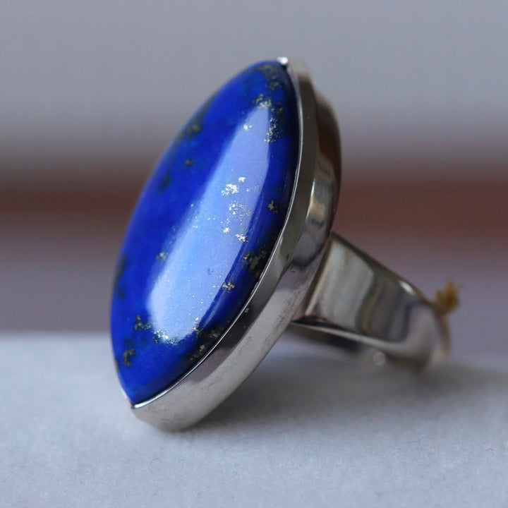 Silberring mit Lapislazuli - Größe 54 - BS020
