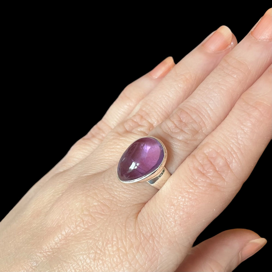 Silberner Amethystring – Größe 52 – BS068