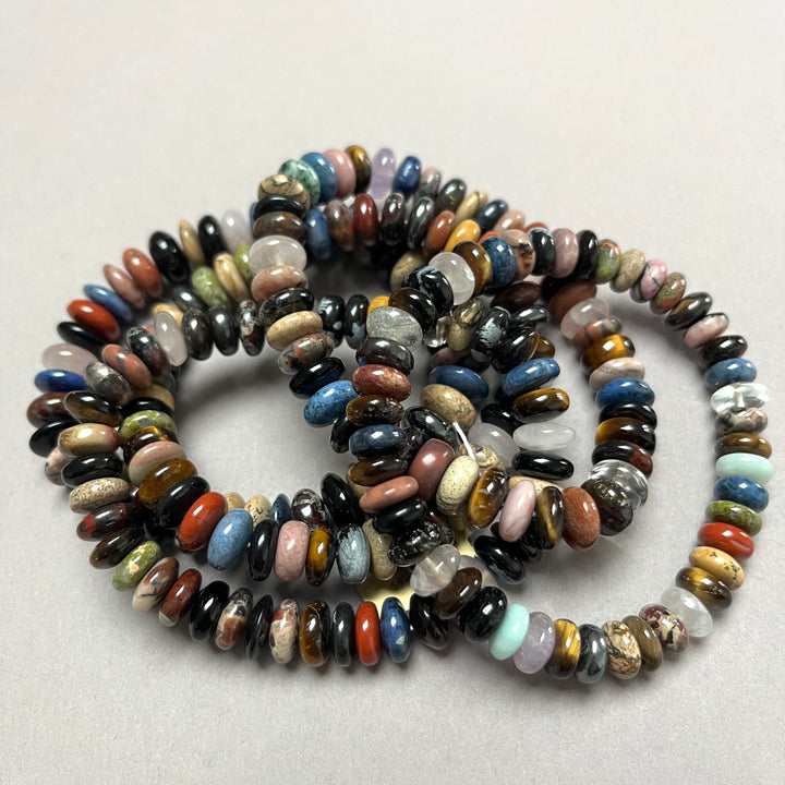 Mehrsteinarmband mit 8x3 mm runden Steinen