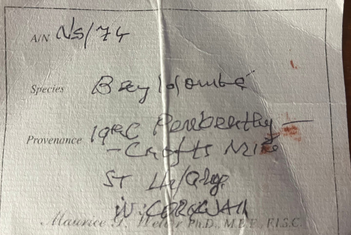 Bayldonit auf Mimetitquarz, 19. Jahrhundert, Cornwall, England, M18S198