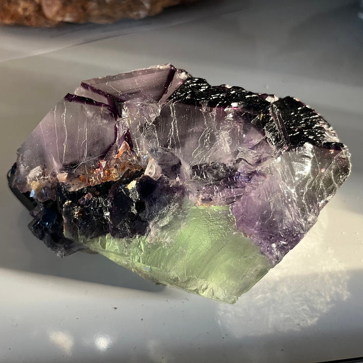 Bicolor Fluorite Camissinone mine, Lombardy, Italy DA217