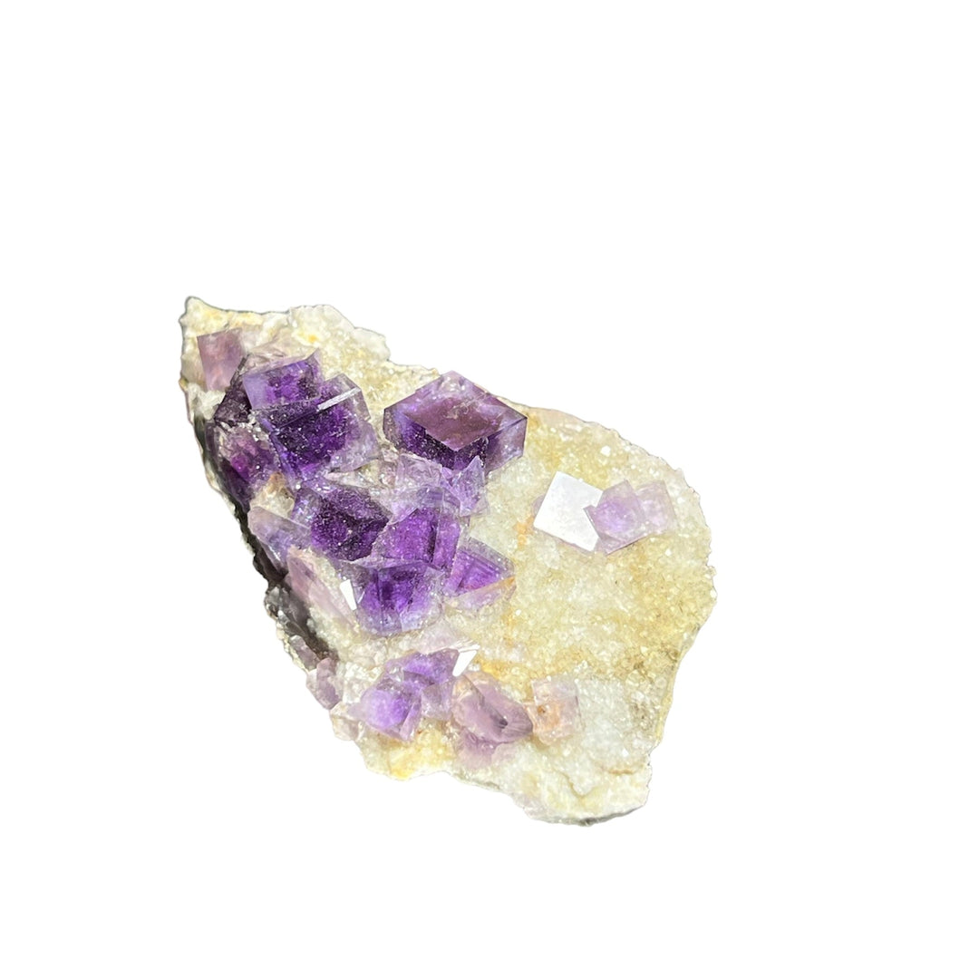 Fluorite fantôme sur quartz et baryte la Cabana Espagne FLS39