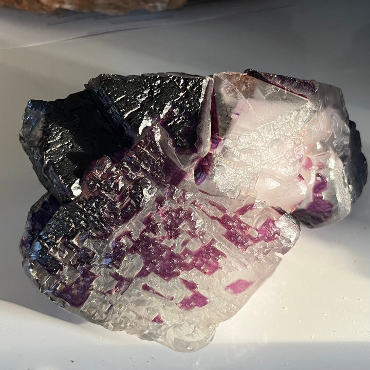 Bicolor Fluorite Camissinone mine, Lombardy, Italy DA217