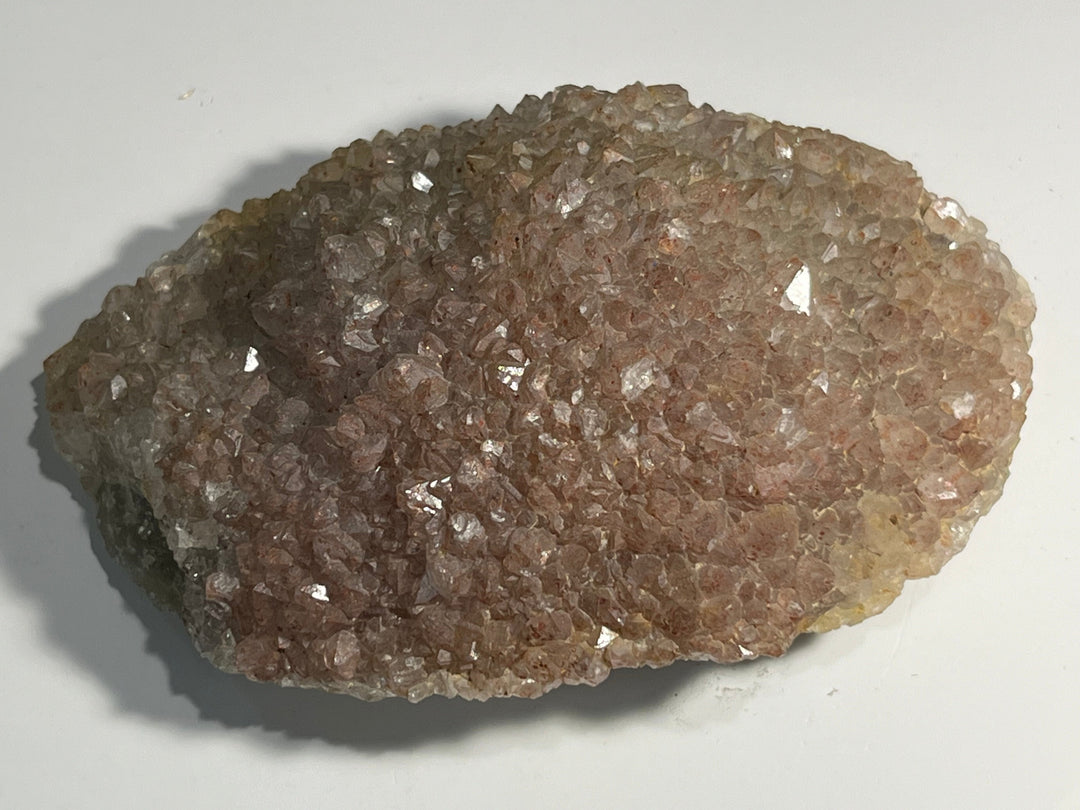 Eisenkieselquarz auf Fluorit, Bayern, Deutschland, DW108