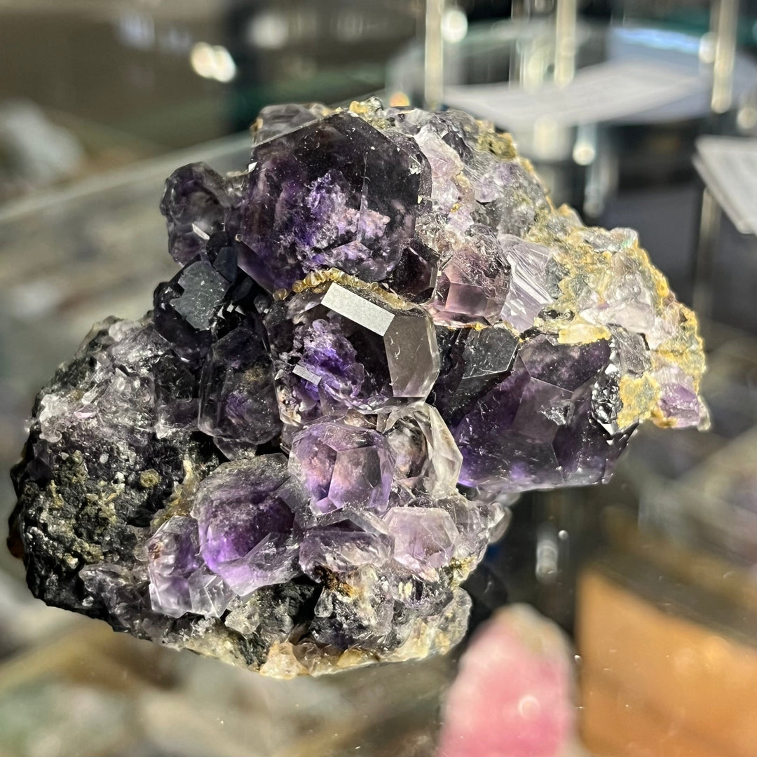 Fluorite violette transparente yongchun Fujian Chine M18W109