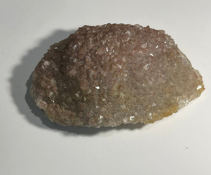 Eisenkieselquarz auf Fluorit, Bayern, Deutschland, DW108