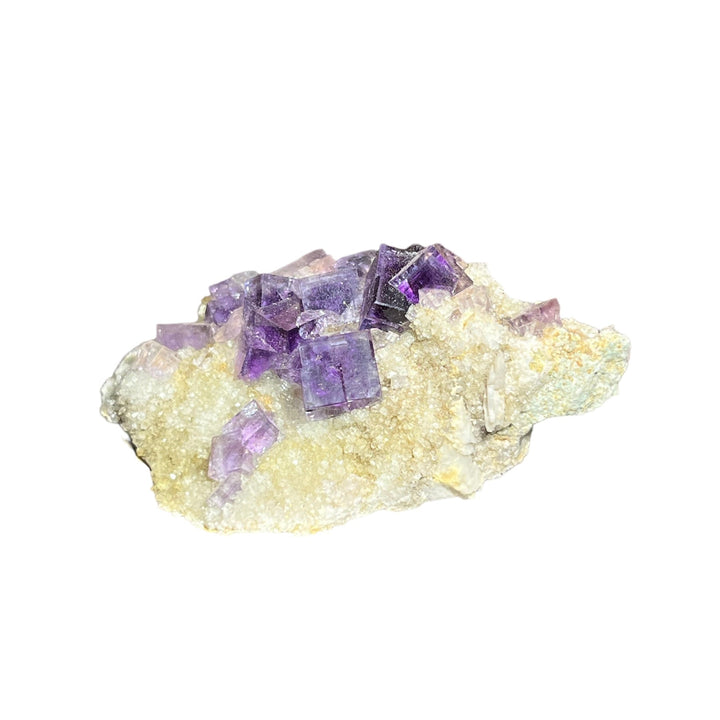 Fluorite fantôme sur quartz et baryte la Cabana Espagne FLS39