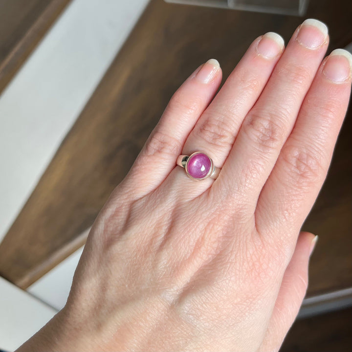 Silberring mit Rubin - Größe 52 - BS047