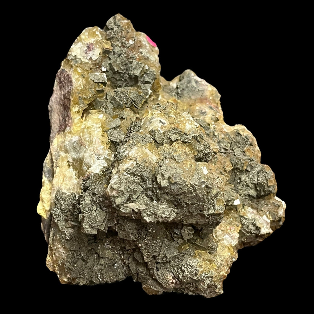 Yellow fluorite marcasite Moscona Spain DR164