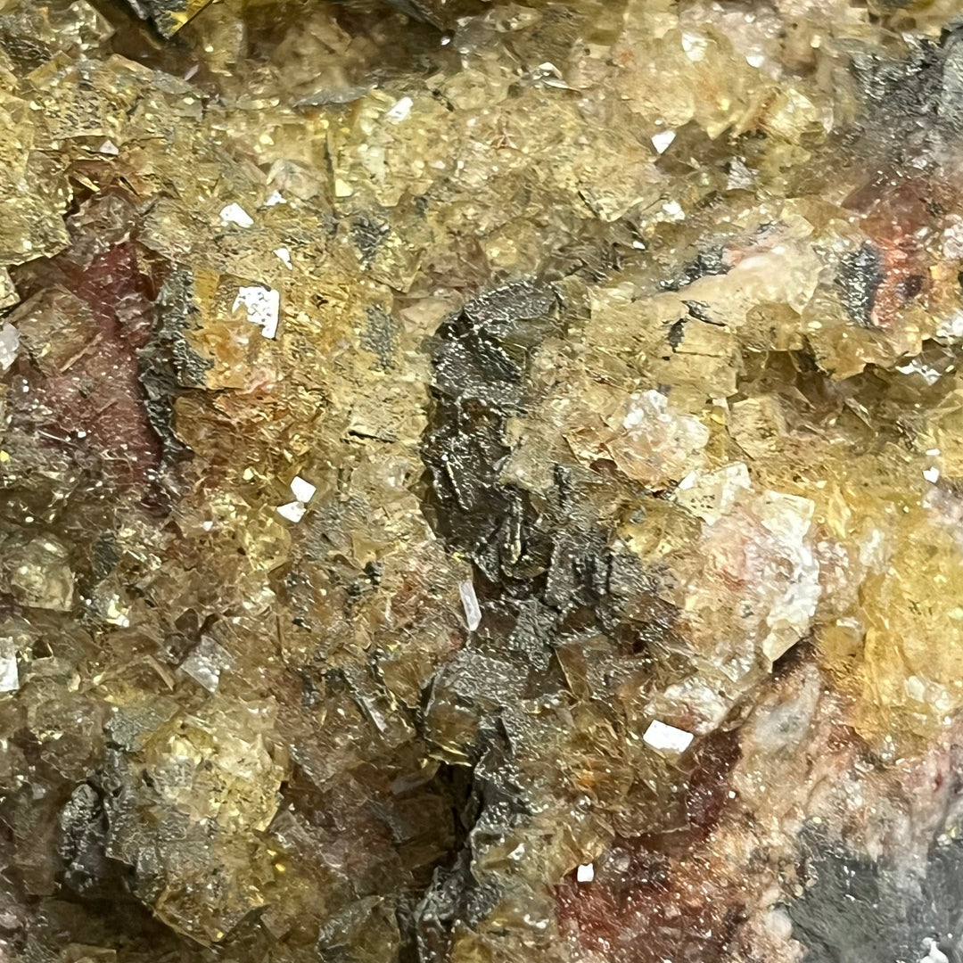 Yellow fluorite marcasite Moscona Spain DR164