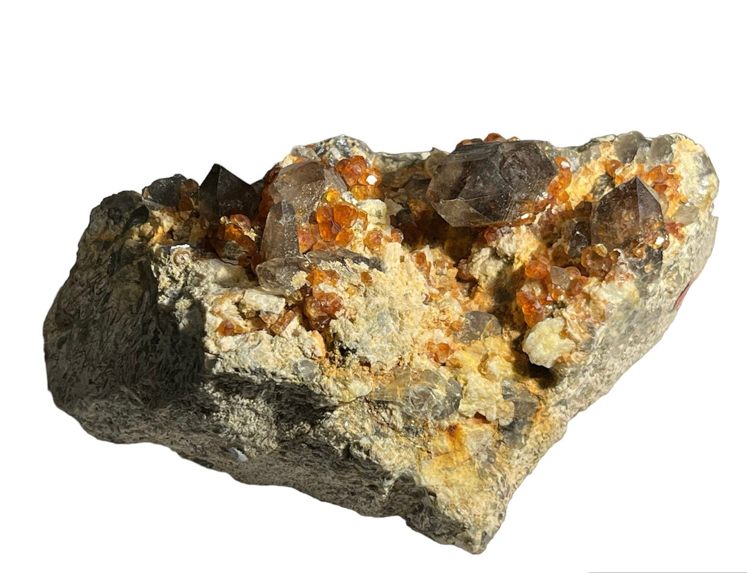 Spessartine smoky quartz, feldspar China DA191