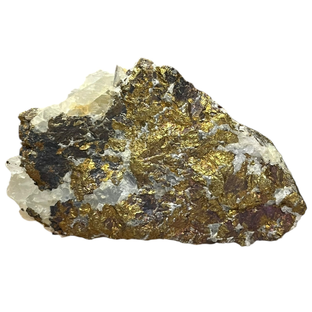 Chalcopyrite on fluorite, Burc Mine, Tarn, France, C98