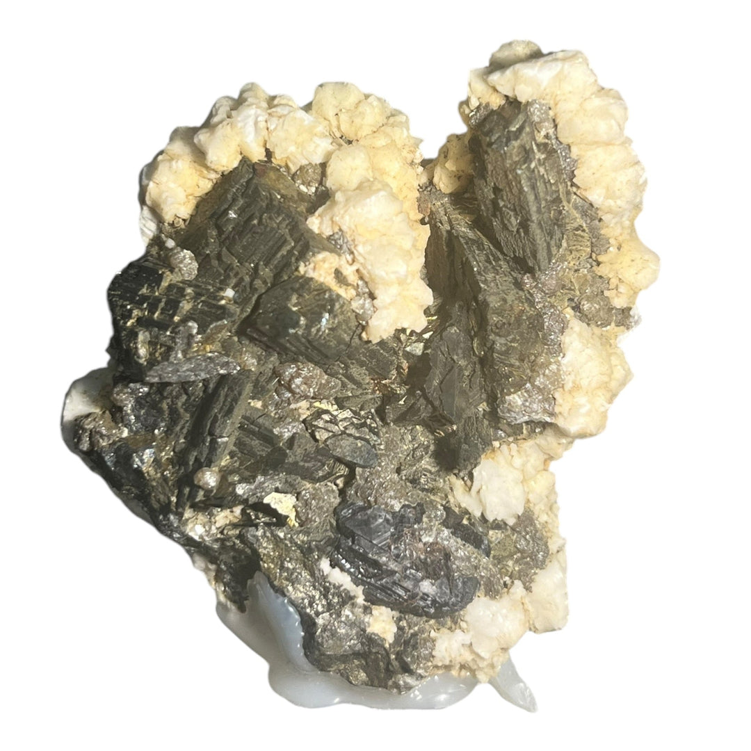 Arsenopyrite et calcite Panasqueiras Portugal PNQ4