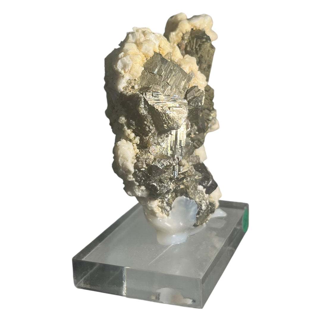 Arsenopyrite et calcite Panasqueiras Portugal PNQ4