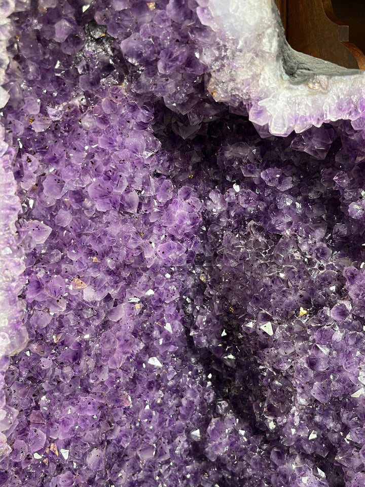 AAA Amethyst Geode with goethite and rutile inclusions from Brazil, 127kg