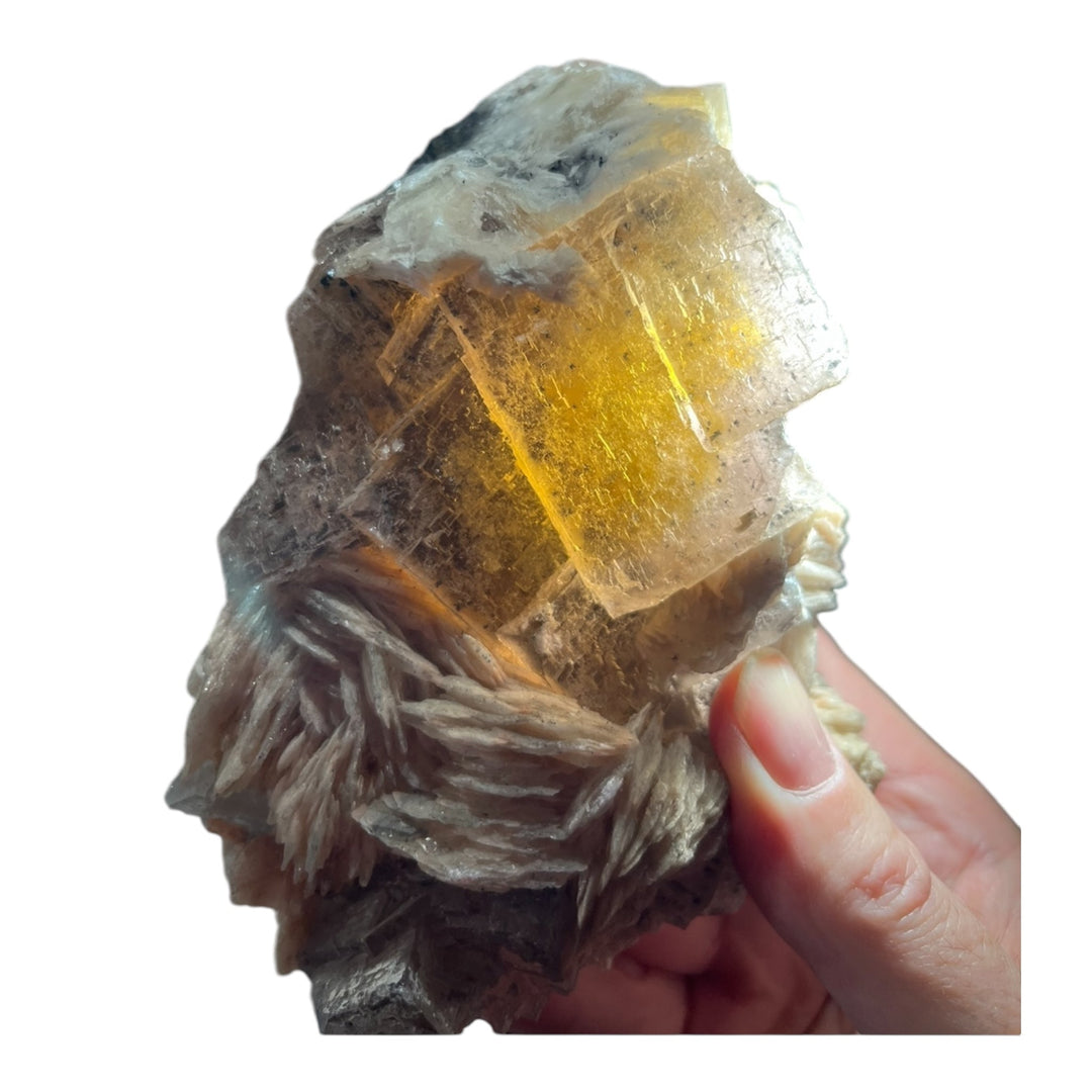 Fluorit mit Baryt Chaillac Frankreich DR218