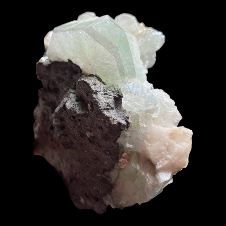 Grüner Fluorapophyllit und Scolecit Maharashtra Indien DA179